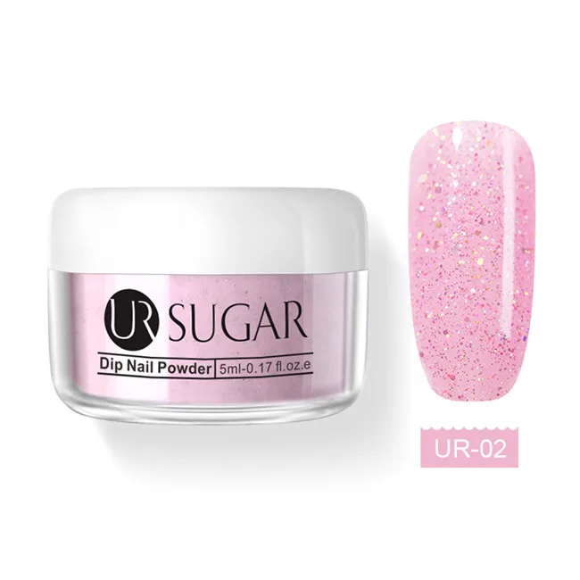 Ur Sugar цвет окунания ногтей Порошковая голографическая Лазерная блестка Хамелеон розовый Серия dip порошок ногтей Дизайн ногтей без лампы - Цвет: glitter2