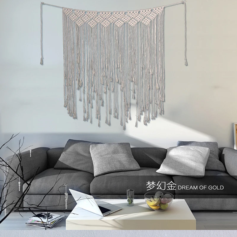

Macrame Woven Wall Hanging Boho Chic Bohemian Home Geometric Art Decor Beautiful Apartment Dorm Room Decoration Tapestries new