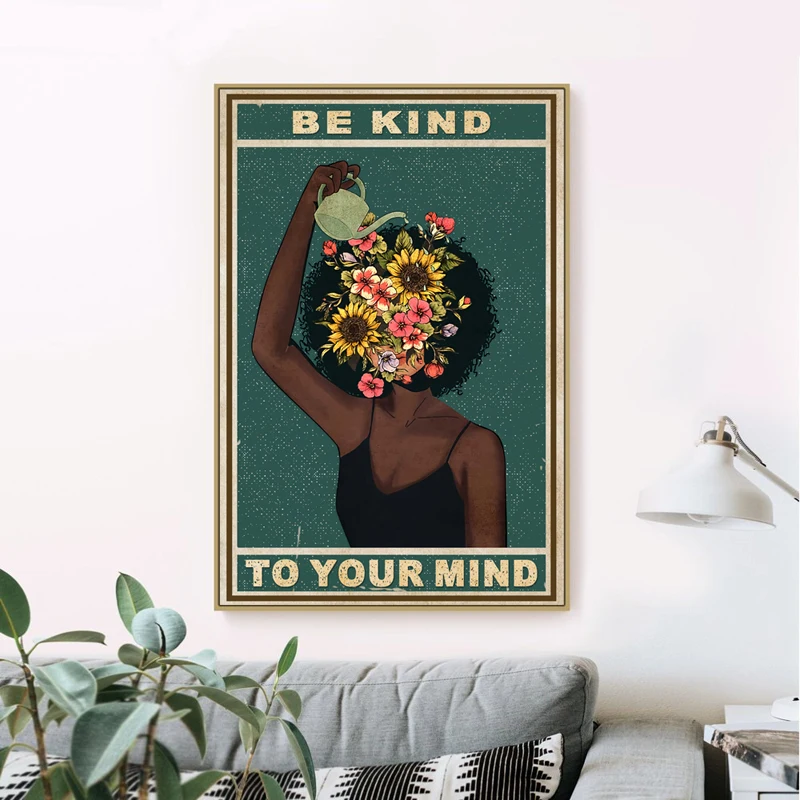 Black-Girl-Mental-Health-Poster-Mental-Be-Kind-To-Your-Mind-Positive-Art-Prints-African-Woman (3)