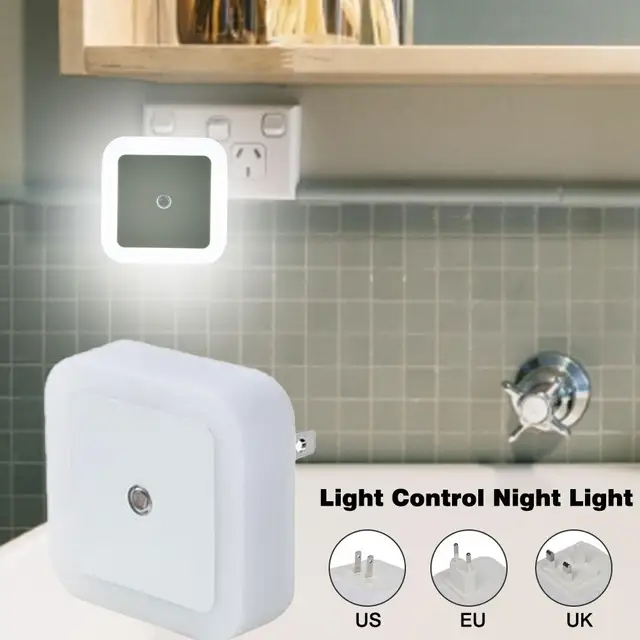 Led Éjszakai Fény Mini Vezeték Nélküli Érzékelő Vezérlés 110V 220 V Eu Uk Dugh Night Light Baby Szoba Hálószoba Folyosó Lámpa - Image 3