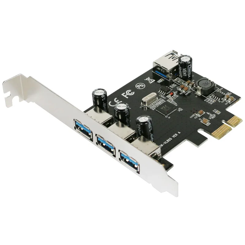 Новый USB 3 0 (3 + 1) внешних 1 внутренних порта PCI E expercs PCIE контроллер переходная карта