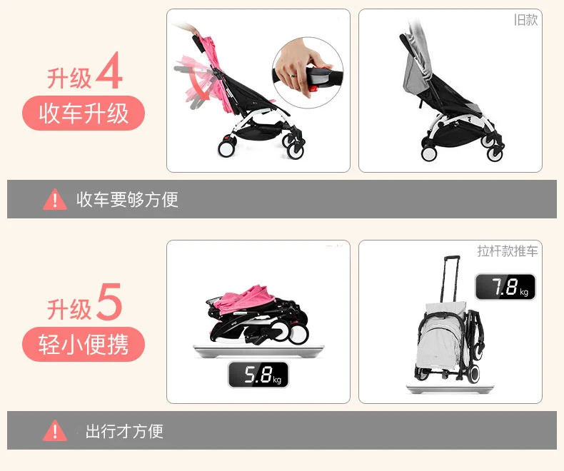 Original Yoya For Baby Stroller Car Light Folding Baby Carriage Stroller Chair Can Sit Lie Kinderwagen Newborn Baby Pram