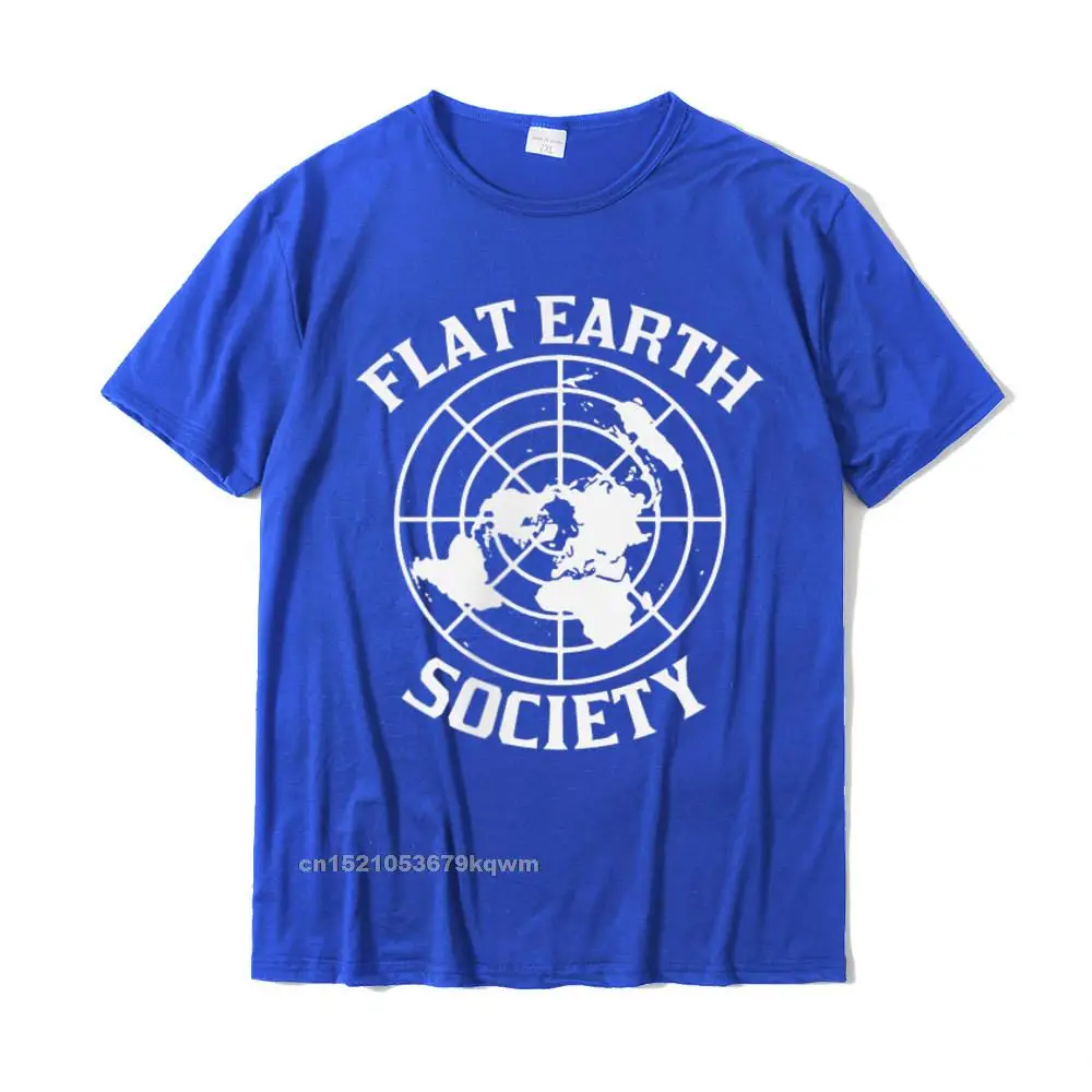 Design Tops Shirts Newest Crewneck Summer Short Sleeve 100% Cotton Fabric Men's T-shirts Normal Tee Shirts Drop Shipping Flat Earth Society Logo Conspiracy Theory Earthers Gift T-Shirt__4162 blue