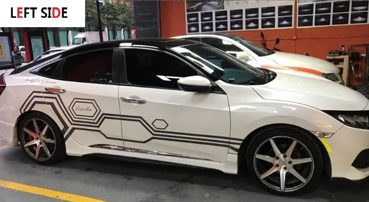 Левая сторона модифицированный пользовательский Автомобиль Спорт Потяните цветок личностный тренд декоративные наклейки на машину наклейки на тело