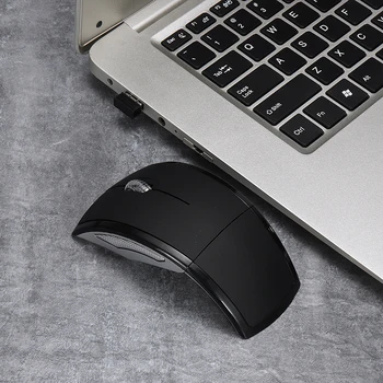 

New Arrival 1pc 2.4GHz 1000DPI Foldable Arc Wireless Optical Mouse Folding Mice + USB Receiver FOR Computer Accessories