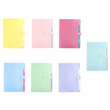 Студент многослойная папка Корейская версия улыбки лица A4 Органы прозрачный пенал вставка Информация книга Бумага папка клип