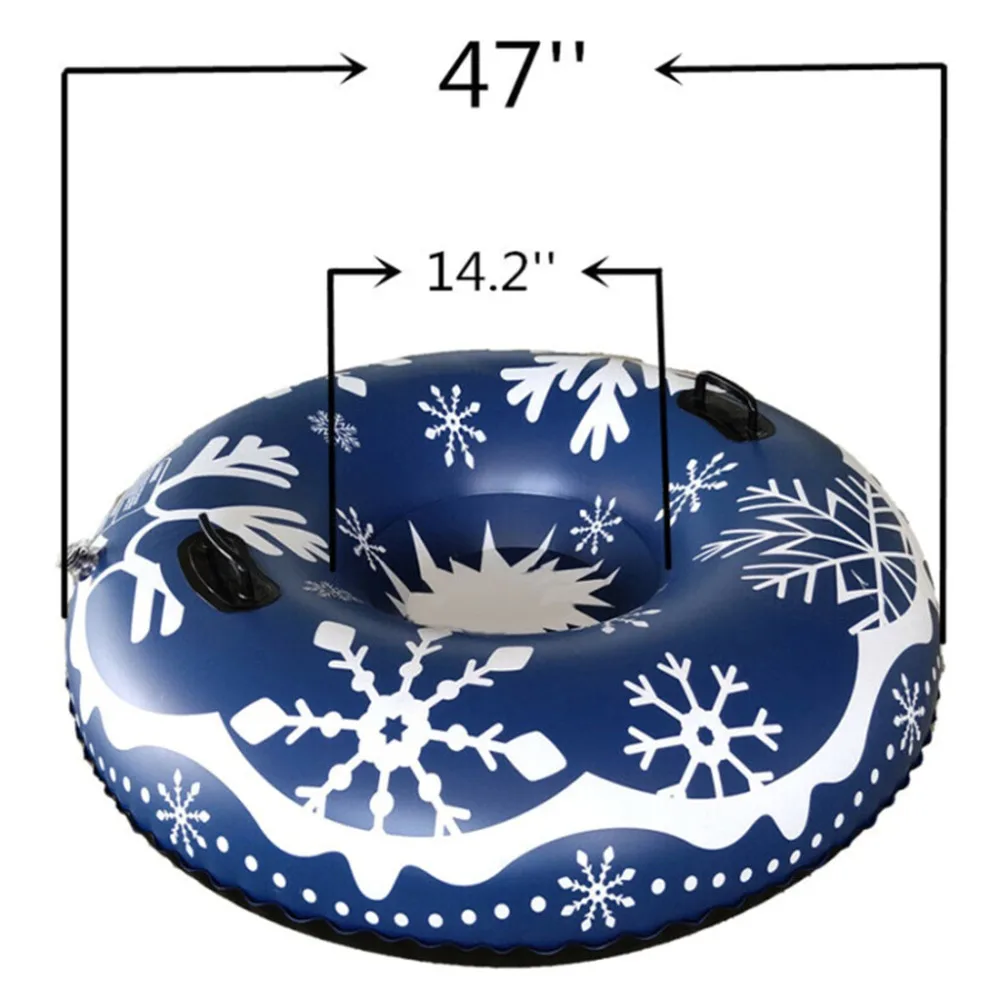 Снежная труба для зимних развлечений надувные 47 дюймов сверхпрочные снежные сани для детей и взрослых лыжные принадлежности для спорта на открытом воздухе Снежная труба 3