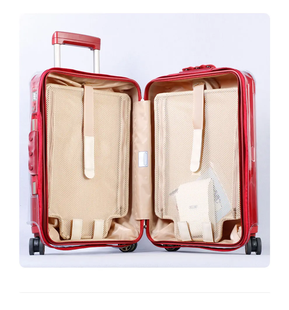 RainVillage Чехлы для багажа, чехол для чемодана, прозрачный протектор для багажа, прозрачный ПВХ на молнии для Rimowa Salsa Deluxe