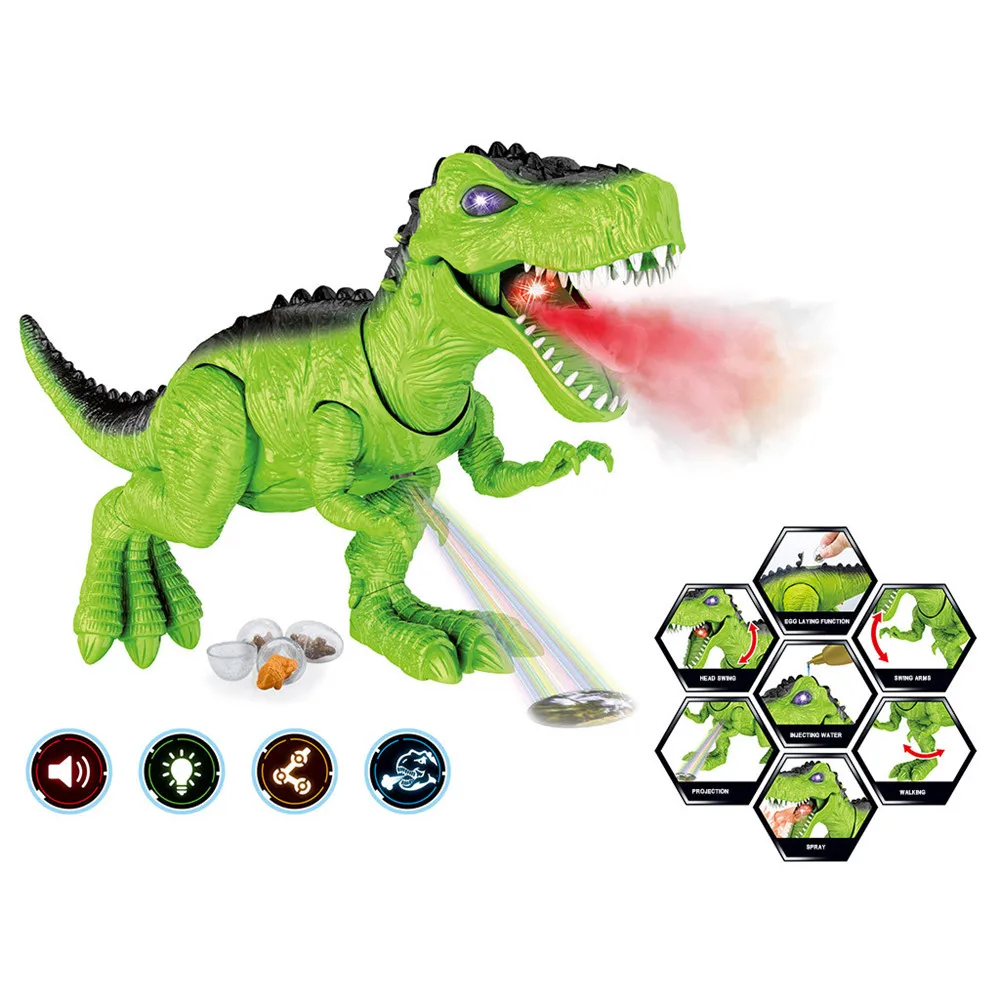 Динозавр с дистанционным управлением, животные, звук, Dinobot, Электрический симулятор динозавра, спрей, проекция, яйцо, игрушка, ходячий динозавр, игрушка