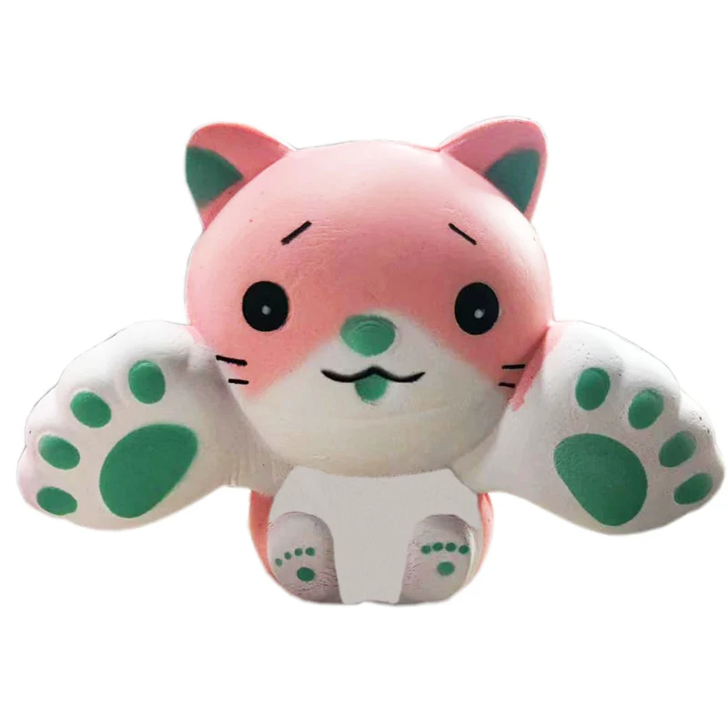 Kawaii Cat Squeeze Toys медленно восстанавливающий крем ароматизированный снятие стресса kitty Мягкие игрушки антистресс ребенок игрушки 13,5*10 см - Цвет: Pink
