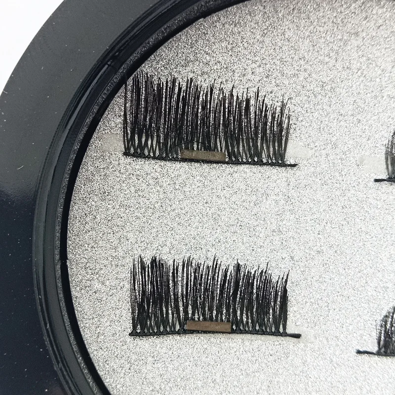 4pcs/box Magnet Magnetic Eyelash Reusable False Eyelashes & Tweezer Set Long Lasting Extension Makeup Kit