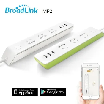 

Broadlink MP2 Socket Plug Remote Control By App Switch Smart Home System Power Strip Wifi moonlight Connect Electrical Socket