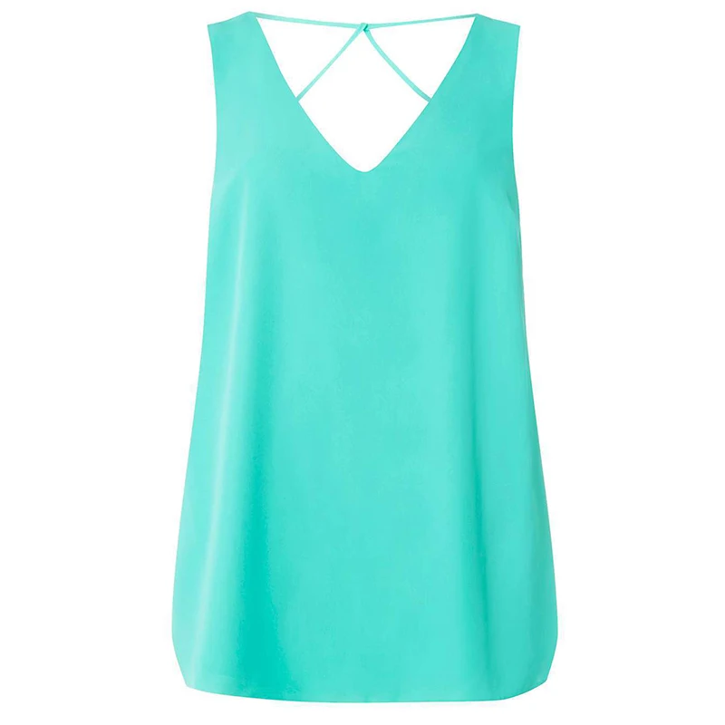 Hot Summer New Ladies Casual Tank Top Female Sexy V neck Sleeveless Chiffon Vest Women Tank Tops Female Large Size 6XL