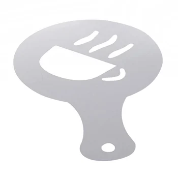 

16 Pcs NW Fashion Cappuccino Coffee Stencils Template Strew Pad Duster Spray