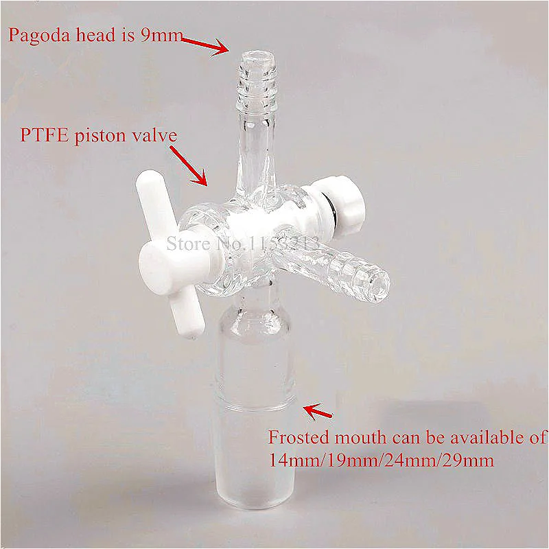 PTFE Трехходовой поршневой Выпускной разъем с поршневым клапаном