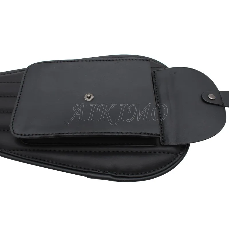2colors Old School PU Leather Motorcycle Tank Chap Cover Panel Pad Bib Bra Bag Universal for Honda CG125 Harley Suzuki Triumph