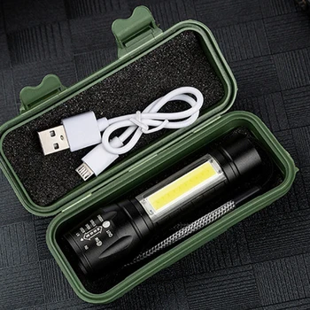 

Built In 14500 Rechargeable Battery XP-G Q5 Penlight Waterproof Led Flashlight Torch Lamp New 2000 Lumens Shock Resistant Light
