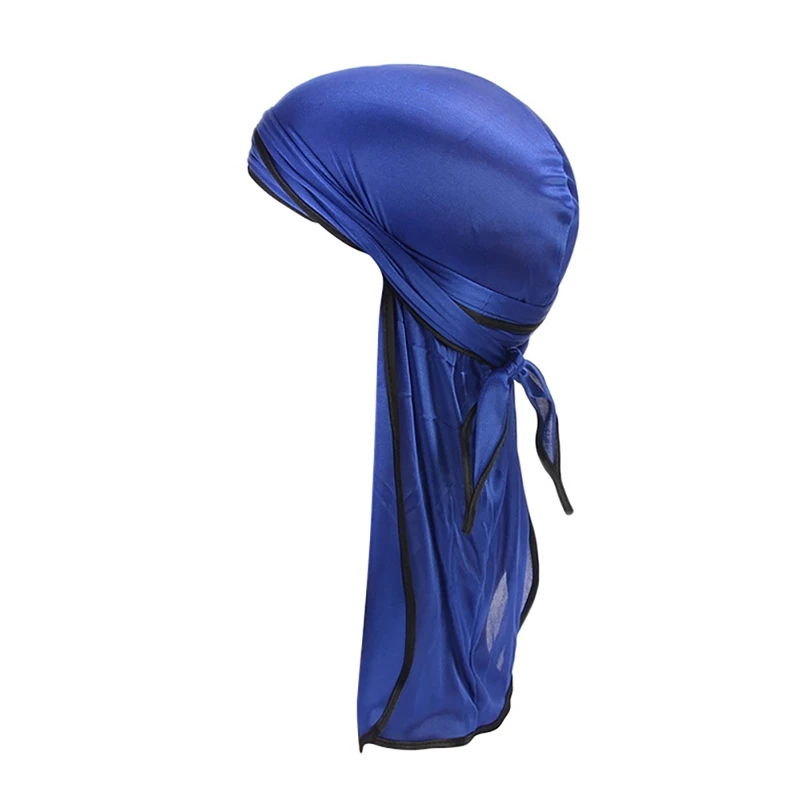 Аксессуары для одежды пляжная кепка Doo Rags с длинным хвостом шелковистый тюрбан колпак для головы бандана головной убор - Цвет: K