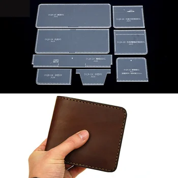 

DQB-18 Short Wallet Acrylic Template Wallet Leather Pattern Acrylic Leather Pattern Leather Templates for Bags