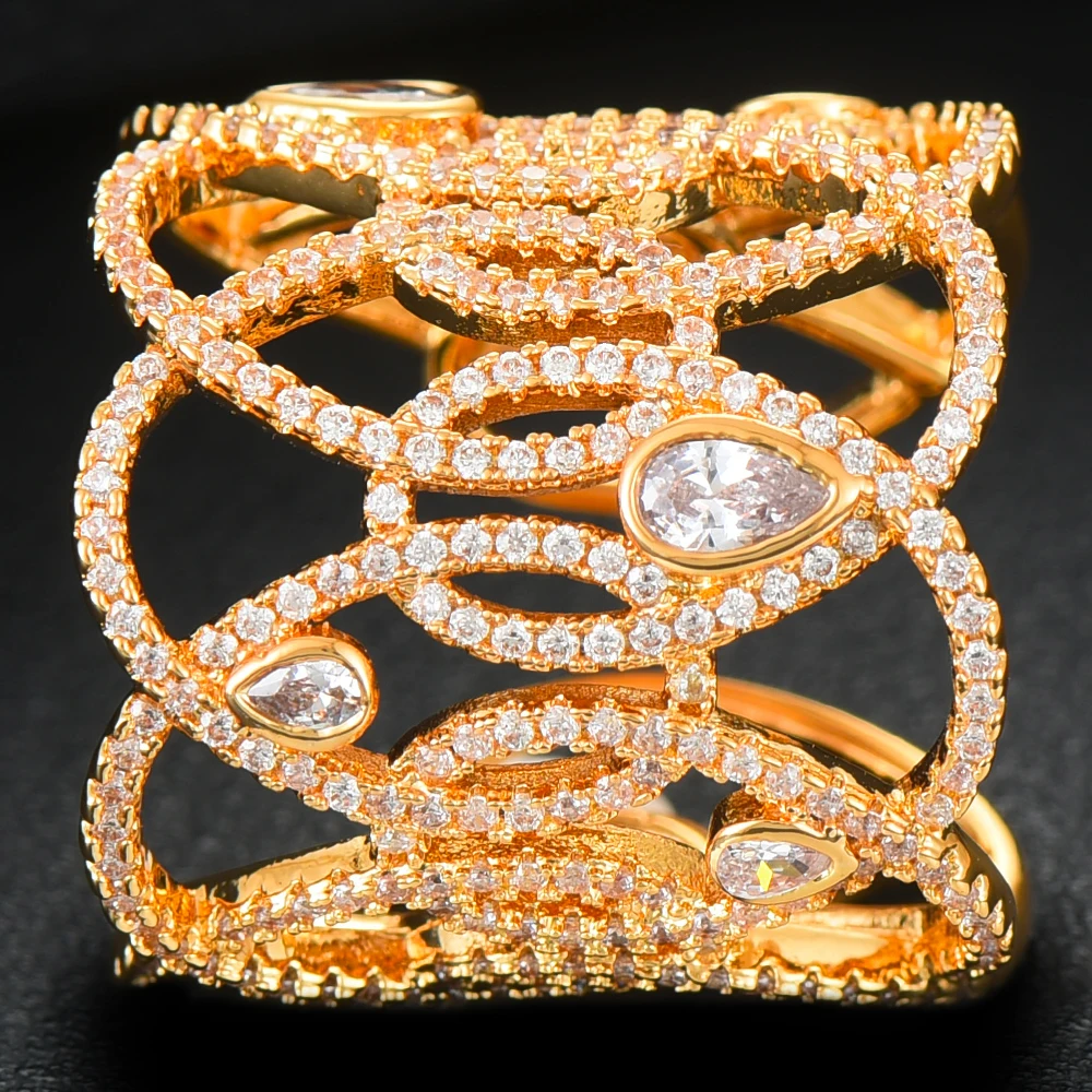 Роскошные широкие кольца GODKI Jimbora с короной для женщин свадебное кольцо