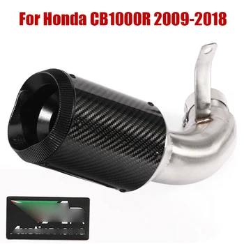 

Slip On Exhaust Connect Link Pipe Middle Mid Tube Carbon Fiber Muffler Tips Vent Pipe For Honda CB1000R 2009-2018 Motorcycle
