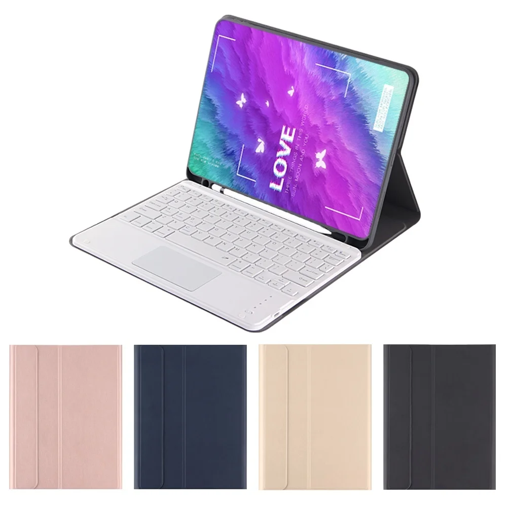 IPAD 9 7/Air1 2 / Pro 11 Съемная сенсорная Bluetooth клавиатура 3 0 + ТПУ кожаный чехол со
