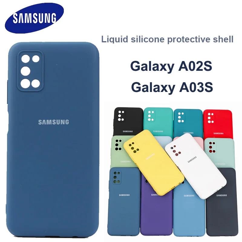 Чехол для Samsung Galaxy A02S A03S оригинальная Силиконовая задняя крышка A02 S SM-A025F A205F A 03