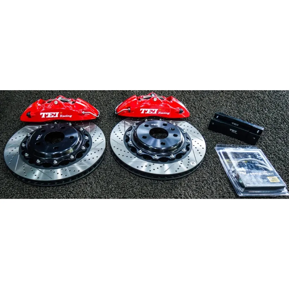 Kit Freno Anteriore 330X28Mm Rotore A Disco Forato Scanalato 18 Pollici Freno Grande 4 Pistone Per Audi A3 A4 A5 A6 A7 A8 2010-2019
