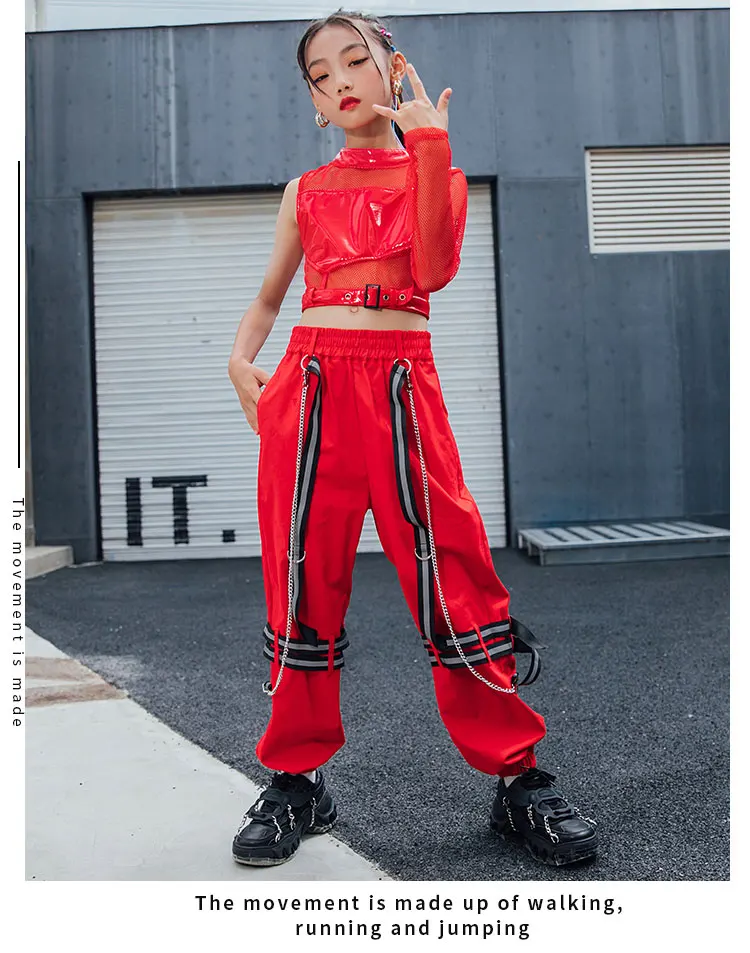 2021 New Modern Jazz Dance Costumes Red 