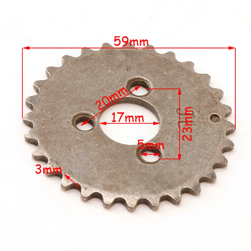 Pignone catena trasmissione moto 28 denti ingranaggio distribuzione per Lifan 110cc Dirt Pit Bike ATV Quad Go Kart Buggy Scooter - immagine 6