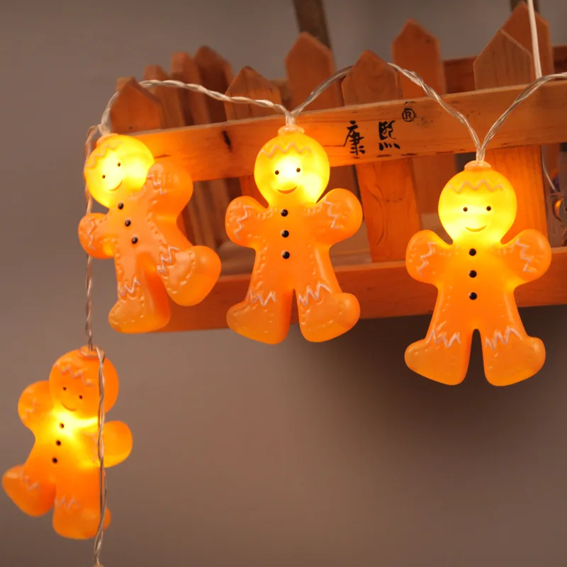 2,5 м 20LED мультяшная цветная лампа для моделирования, Рождественский Колобок, лампа на батарейках, детский праздничный стол, декоративная лампа для комнаты