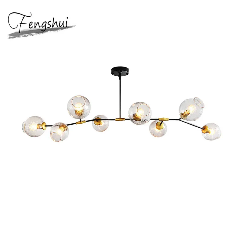 

Nordic Glass Bubble Chandelier LED Chandeliers Ceiling Chandelier Lighting Dining Living Room Kitchen Bedroom Loft Light Fixture