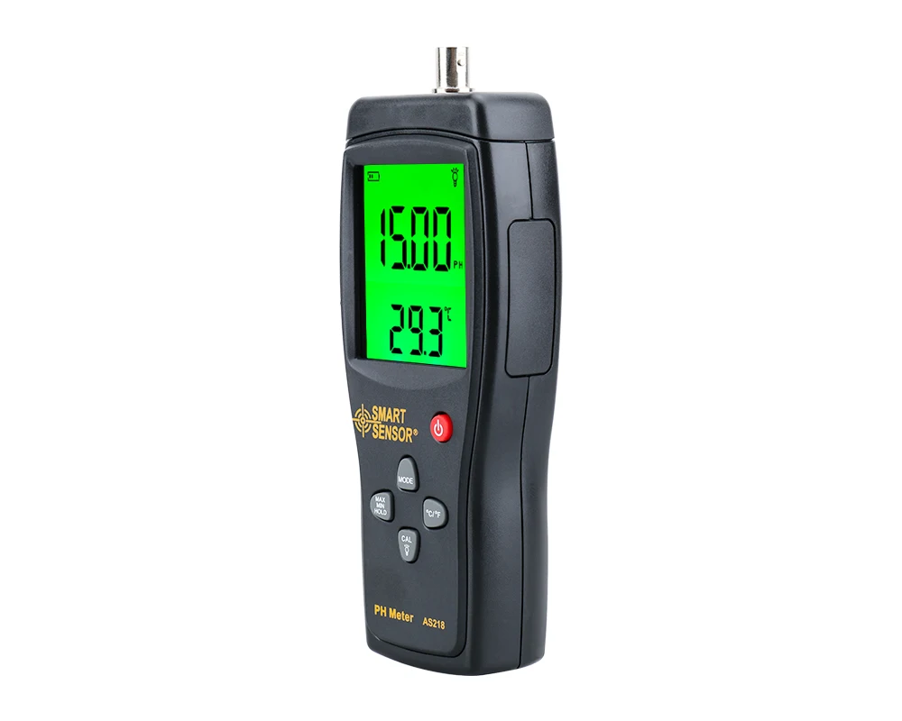 Tester pHmetro digitale sensore intelligente 0.00~14.00 Strumento di misura dell'umidità pH AS218 Tester pHmetro digitale sensore intelligente 0.00~14.00 Strumento di misura dell'umidità pH AS218