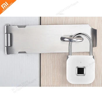 

xiaomi USB Charging Keyless Fingerprint Padlock Intelligent Electronic Non-password Finger Touch Lock Biometric Unlock