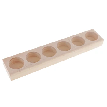 

6 Slot Essential Oil Organizer Rack Wooden Storage Case Display Stand Holder