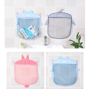 

Baby Bath Toy Organizer Cute Mesh Net Storage Kid Toy Bag With Strong Suction Cup Quick Dry Bathroom Bathtub Doll Shower Toy Bag