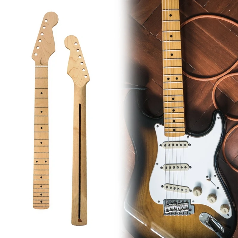 22 Лады клен гитары гриф для ST Strat замена аксессуары для гитары