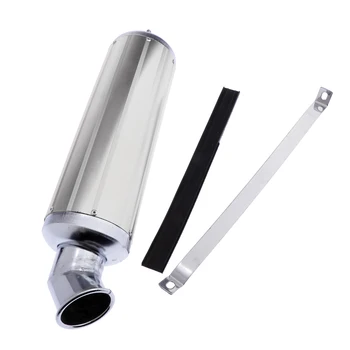 

MagiDeal 120mm Silver Alloy Exhaust Muffler Pipe Rear Section for Motorcycle