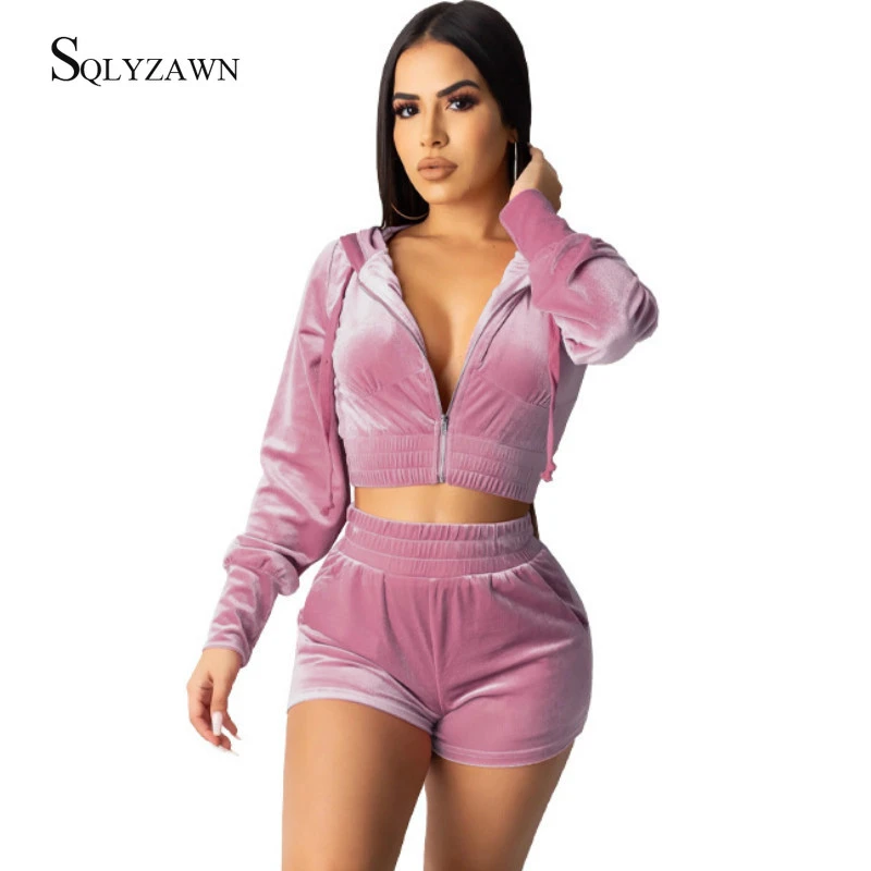 Pink tracksuit short set Clearance