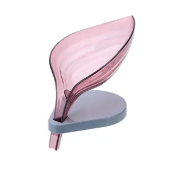 

No Drilling Soap Holder Easy Clean Basin Home Hotel Drainer Leaf Shape Suction Cup Base Kitchen Drying Rack Sink Anti Slip