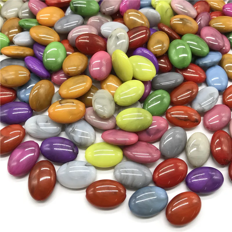 Овальные акриловые бусины для изготовления ювелирных изделий браслетов и