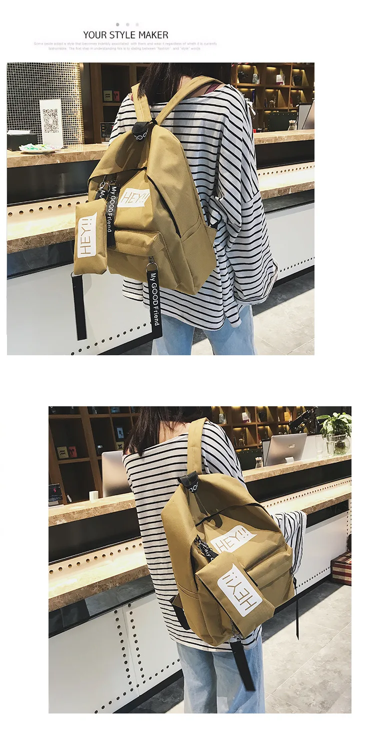 Рюкзаки для девочек, школьные сумки Mochila, с вышивкой, женская мода, для студентов, с рисунком, Blacl