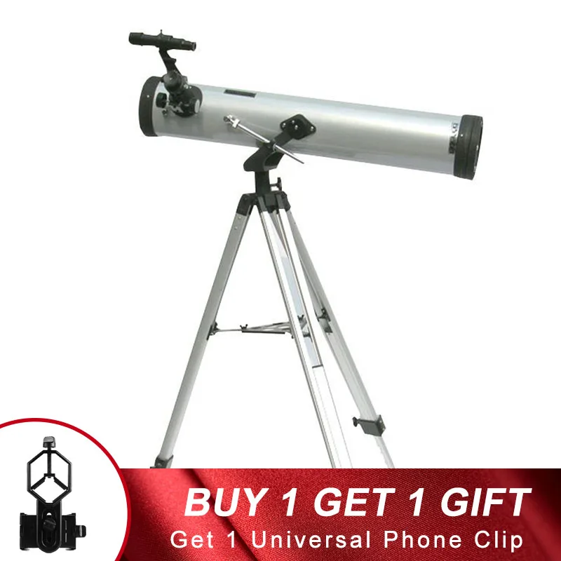 

Nanoo Outdoor HD Astronomical Telescope With Tripod Professional 76mm Refractor Low Night Vision Moon Watching Christmas Gifts