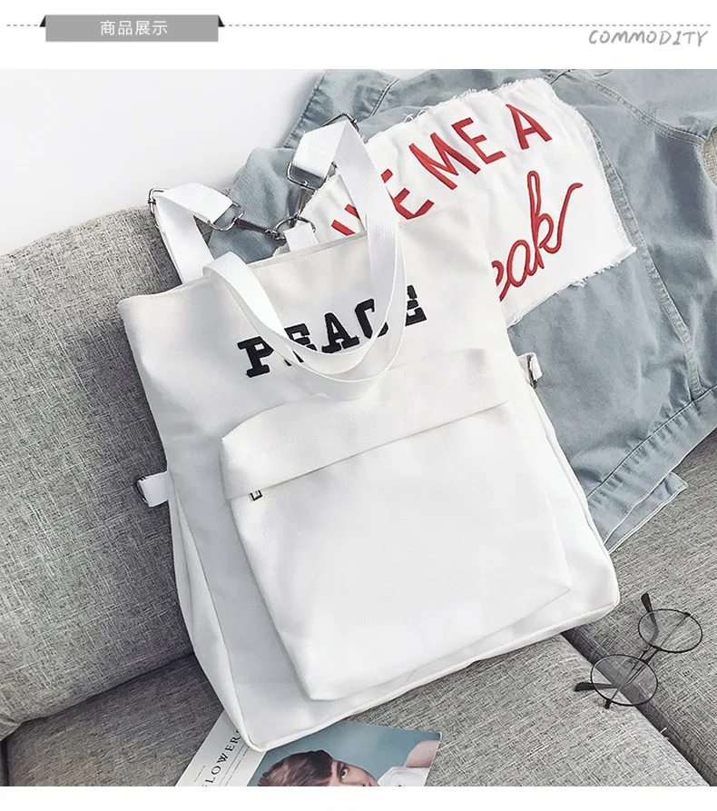 Manufacturers Wholesale New Style Korean-style Canvas Backpack Women's Multi-functional Schoolbag Fashion Shoulder Bag