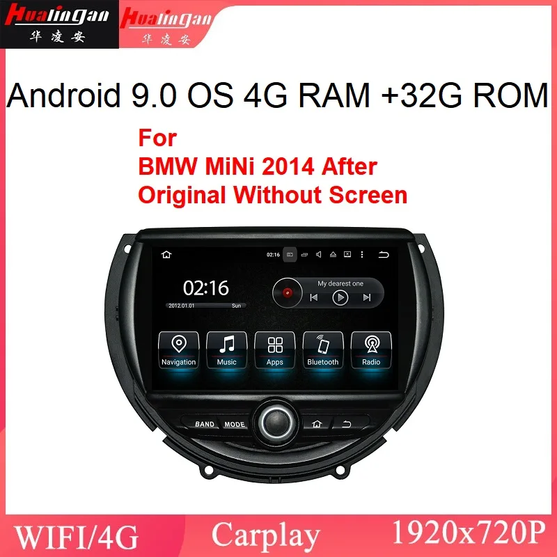 US $418.00 Hualingan For BMWMini 7Mini 2015 Car Multimedia Player Audio 4G WIFI GPS Navigation Support Carplay Or AntiGlareOptional