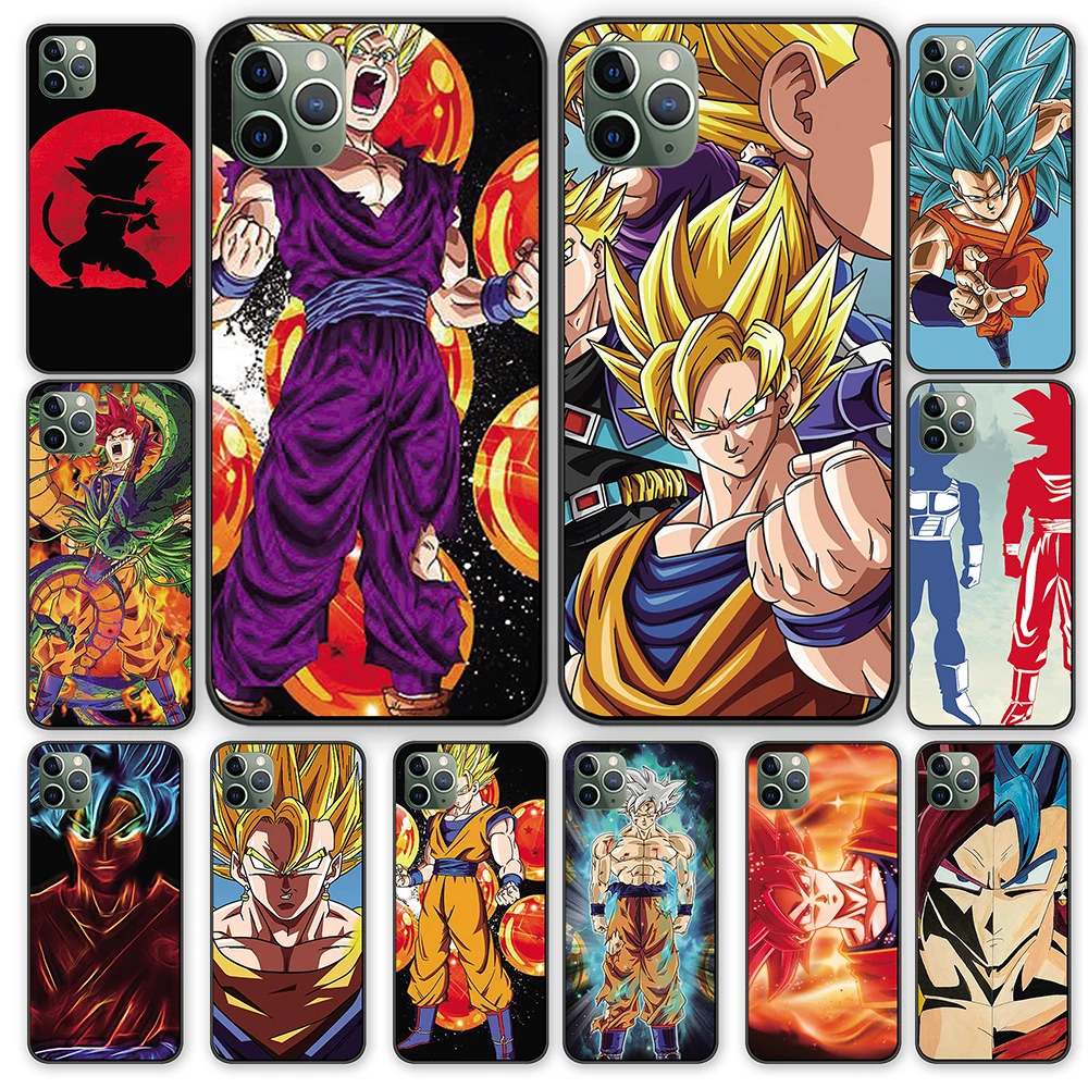 Dragon Ball Z Super DBZ Goku черный чехол ТПУ для iPhone 5 5S 6 6s 7 8 Plus X XS XR 11 Pro Max | Мобильные телефоны