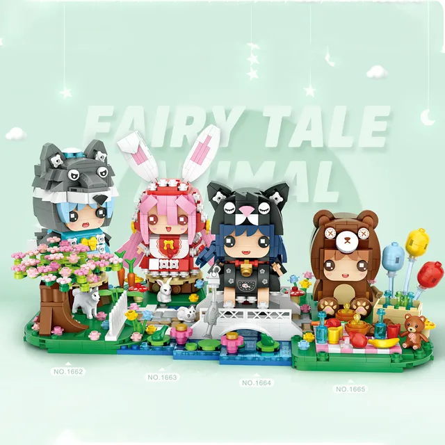 LOZ mini Blocks Kids Building Bricks Toys Boys Gift Girl Animals Puzzle 1662 1663 1664 1665 1