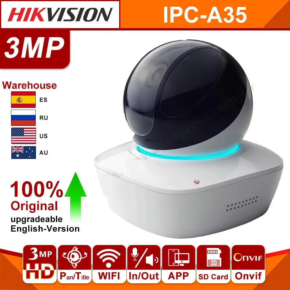 

Original Dahua wifi camera IPC-A35 IPC-A46 3MP WiFi Network PT Camera Wireless Support MIC Speaker Easy4ip Cloud SD Card Slot