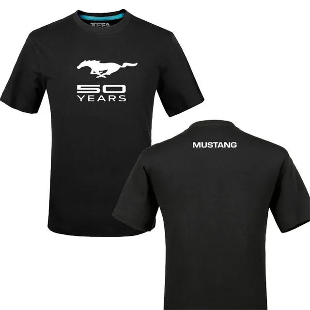 Забавный Логотип Mustang, хлопок, футболка с принтом, унисекс, летняя повседневная футболка, футболки, Футболка l - Цвет: 1