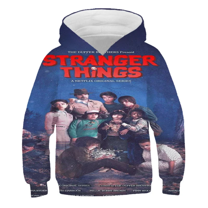 3D Print Stranger Things Hoodie Kids Movie Personality Hoodies For Teen  Girls Boys Fashionable Long Sleeve Sweatshirt Costume _ - AliExpress Mobile